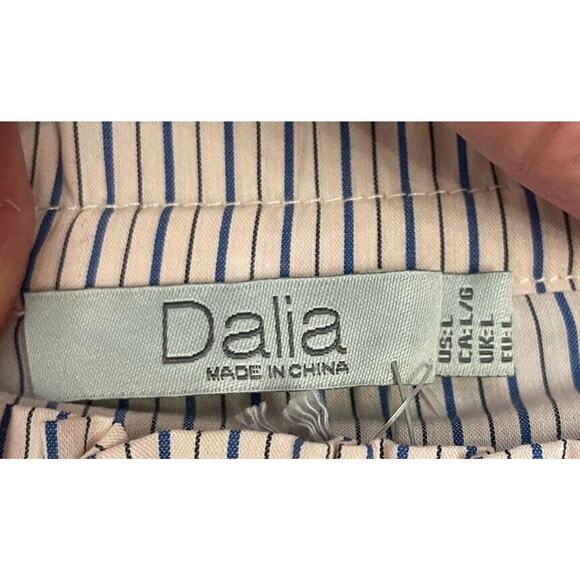 Womens Dalia Pink Blue Striped Off Shoulder Top Size Large NWT Blouse - Picture 3 of 7